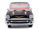 1957 Chevrolet Bel Air Coupe Black with Red Interior "Special Edition" Series 1/18 Diecast Model Car by Maisto