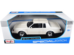 1987 Buick Grand National White Metallic "Special Edition" Series 1/18 Diecast Model Car by Maisto