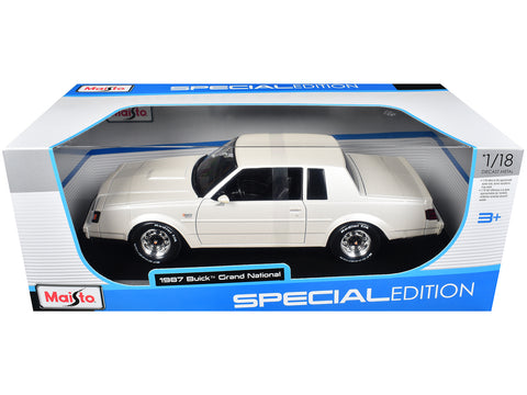 1987 Buick Grand National White Metallic "Special Edition" Series 1/18 Diecast Model Car by Maisto
