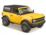 2021 Ford Bronco Badlands Yellow with Black Top "Special Edition" 1/24 Diecast Model by Maisto