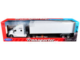 Kenworth T2000 Truck White with White Container "Transporter" Series 1/32 Diecast Model by Welly