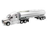 Kenworth T2000 Truck Silver Metallic with Silver Tanker Trailer "Transporter" Series 1/32 Diecast Model by Welly