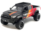 2023 Toyota Tacoma TRD PRO Off Road Pickup Truck Matte Black with Graphics and Roofrack "Maisto Design" Series 1/27 Diecast Model by Maisto