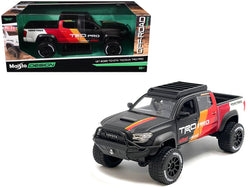 2023 Toyota Tacoma TRD PRO Off Road Pickup Truck Matte Black with Graphics and Roofrack "Maisto Design" Series 1/27 Diecast Model by Maisto