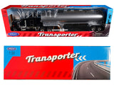 Kenworth W900 Truck Black with Silver Tanker Trailer "Transporter" Series 1/32 Diecast Model by Welly