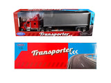 Kenworth W900 Truck Red with Gray Container 1/32 Diecast Model by Welly
