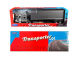 Kenworth W900 Truck Silver Metallic with Gray Container 1/32 Diecast Model by Welly