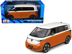 2023 Volkswagen ID. Buzz Van Orange and White "Special Edition" Series 1/24 Diecast Model by Maisto