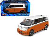 2023 Volkswagen ID. Buzz Van Orange and White "Special Edition" Series 1/24 Diecast Model by Maisto
