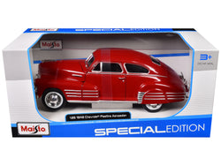 1948 Chevrolet Fleetline Aerosedan Red "Special Edition" Series 1/25 Diecast Model Car by Maisto