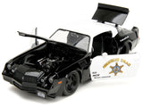 1979 Chevrolet Camaro Z28 Police Black and White "Highway Drag" "Bigtime Muscle" Series 1/24 Diecast Model Car by Jada