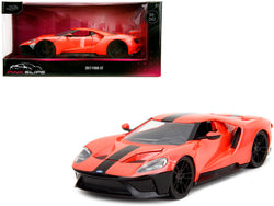 2017 Ford GT Light Red Metallic with Black Stripe "Pink Slips" Series 1/24 Diecast Model Car by Jada
