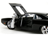 1970 Dodge Charger Black with Race Interior "The Fast and the Furious" (2001) Movie "25 Years of Fast & Furious" Series 1/24 Diecast Model Car by Jada