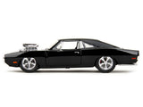 1970 Dodge Charger Black with Race Interior "The Fast and the Furious" (2001) Movie "25 Years of Fast & Furious" Series 1/24 Diecast Model Car by Jada