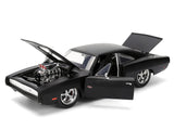 1970 Dodge Charger R/T Matte Black "Fast & Furious" (2009) Movie "Fast & Furious" Series 1/24 Diecast Model Car by Jada
