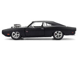 1970 Dodge Charger R/T Matte Black "Fast & Furious" (2009) Movie "Fast & Furious" Series 1/24 Diecast Model Car by Jada