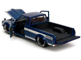 1972 Datsun 620 Pickup Truck Blue Metallic and Cream "JDM Tuners" Series 1/24 Diecast Model by Jada