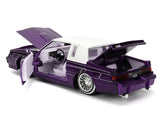 1987 Buick Grand National Candy Purple with Graphics and White Top and Interior "Bigtime Muscle" Series 1/24 Diecast Model Car by Jada