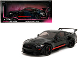 Shelby GT500 "Code Red" Black with Red Stripes "Pink Slips" Series 1/18 Diecast Model Car by Jada