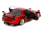 Mazda RX7 Type RS (FD3S) RHD (Right Hand Drive) Orange Metallic "Pink Slips" Series 1/18 Diecast Model Car by Jada
