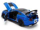 2020 Ford Mustang Shelby GT500 #65 "Ford Performance" Blue with Black Top and White Stripes "Bigtime Muscle" Series 1/24 Diecast Model Car by Jada