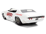 1971 Chevrolet Chevelle SS "Ghost SS" White with Graphics "Bigtime Muscle" Series 1/24 Diecast Model Car by Jada