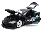 2020 Toyota GR Supra "HKS" Matte Black with Graphics "JDM Tuners" Series 1/24 Diecast Model Car by Jada