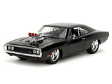 Dom's 1970 Dodge Charger R/T Black and Brian's Toyota Supra Orange with Graphics Set of 2 Cars "Fast & Furious 25th Anniversary" "Fast & Furious" Series 1/24 Diecast Model Cars by Jada