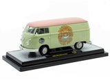 1960 Volkswagen Delivery Van "Maui & Sons" Light Olive Green with Salmon Top Limited Edition to 6650 pieces Worldwide 1/24 Diecast Model by M2 Machines