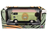 1960 Volkswagen Delivery Van "Maui & Sons" Light Olive Green with Salmon Top Limited Edition to 6650 pieces Worldwide 1/24 Diecast Model by M2 Machines