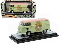 1960 Volkswagen Delivery Van "Maui & Sons" Light Olive Green with Salmon Top Limited Edition to 6650 pieces Worldwide 1/24 Diecast Model by M2 Machines
