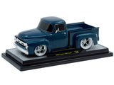 1956 Ford F-100 Pickup Truck Blue Metallic Limited Edition to 6650 pieces Worldwide 1/24 Diecast Model by M2 Machines