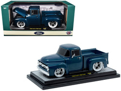 1956 Ford F-100 Pickup Truck Blue Metallic Limited Edition to 6650 pieces Worldwide 1/24 Diecast Model by M2 Machines