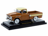 1958 Chevrolet Apache Cameo Pickup Truck Brown with Beige Top Limited Edition to 5250 pieces Worldwide 1/24 Diecast Model by M2 Machines