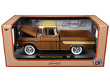 1958 Chevrolet Apache Cameo Pickup Truck Brown with Beige Top Limited Edition to 5250 pieces Worldwide 1/24 Diecast Model by M2 Machines