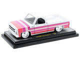1976 GMC Sierra Grande 15 Pickup Truck White with Stripes Limited Edition to 9250 pieces Worldwide 1/24 Diecast Model by M2 Machines