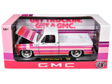 1976 GMC Sierra Grande 15 Pickup Truck White with Stripes Limited Edition to 9250 pieces Worldwide 1/24 Diecast Model by M2 Machines