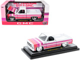 1976 GMC Sierra Grande 15 Pickup Truck White with Stripes Limited Edition to 9250 pieces Worldwide 1/24 Diecast Model by M2 Machines