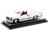 1993 Chevrolet C1500 SS 454 Pickup Truck White with Red Interior Limited Edition to 9600 pieces Worldwide 1/24 Diecast Model Car by M2 Machines