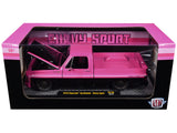 1979 Chevrolet Scottsdale Pickup Truck "Chevy Sport" Pink and Black Limited Edition to 6250 pieces Worldwide 1/24 Diecast Model by M2 Machines