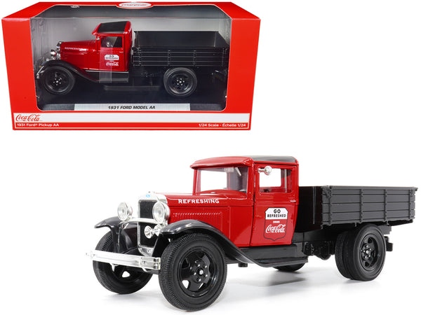 1931 Ford Model AA Pickup Truck Red and Black "Go Refreshed - Drink Coca-Cola" 1/24 Diecast Model by Motor City Classics