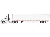Freightliner Fifth Generation Cascadia Day Cab and 53' Utility Trailer with Skirts White 1/64 Diecast Model by DCP/First Gear
