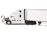 Freightliner Fifth Generation Cascadia Raised Roof Sleeper & 53' Utility Trailer with Skirts White 1/64 Diecast Model by DCP/First Gear