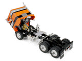 Freightliner COE and 45' Wilson Vintage Livestock Trailer Orange with Stripes 1/64 Diecast Model by DCP/First Gear