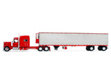 Peterbilt 589 with 78" Mid-Roof Sleeper and 53' Utility Trailer with Reefer "Blackjack Express LLC" Red "Big Rigs" Series II #6 1/64 Diecast Model by DCP/First Gear