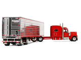 Peterbilt 589 with 78" Mid-Roof Sleeper and 53' Utility Trailer with Reefer "Blackjack Express LLC" Red "Big Rigs" Series II #6 1/64 Diecast Model by DCP/First Gear