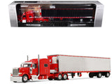 Peterbilt 589 with 78" Mid-Roof Sleeper and 53' Utility Trailer with Reefer "Blackjack Express LLC" Red "Big Rigs" Series II #6 1/64 Diecast Model by DCP/First Gear