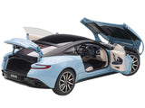 Aston Martin DB11 Q Frosted Glas Blue with Black Top 1/18 Model Car by AUTOart