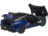 Aston Martin DBS Superleggera RHD (Right Hand Drive) Zaffre Blue Metallic with Carbon Top and Carbon Accents 1/18 Model Car by AUTOart