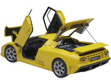 Bugatti EB110 SS Super Sport Giallo Bugatti Yellow with Silver Wheels 1/18 Model Car by AUTOart